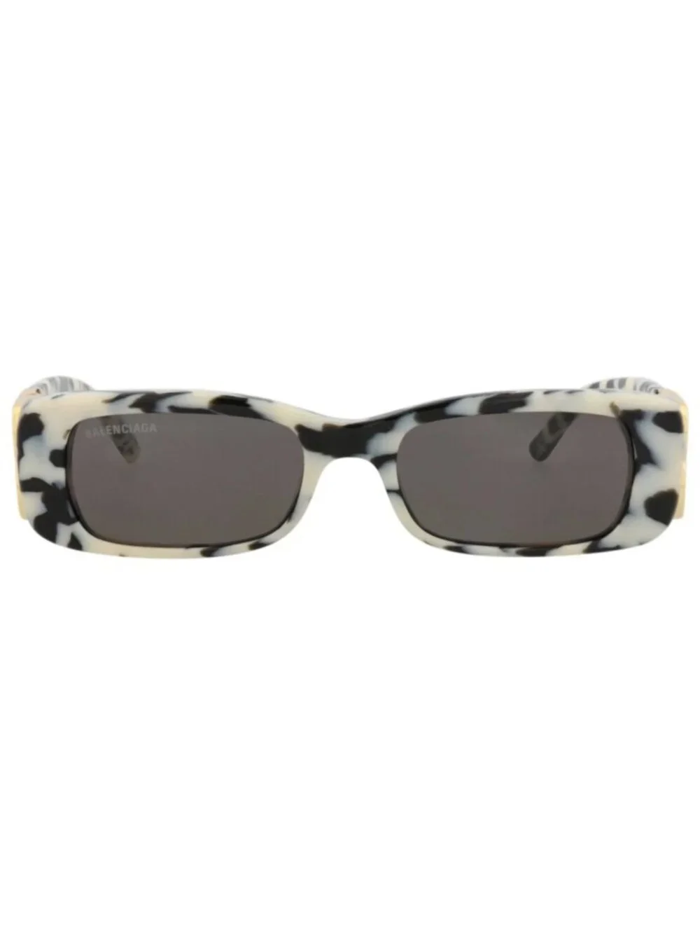 New Balenciaga Women's Sunglasses Square Rectangle Recycled Acetate Frame Havana